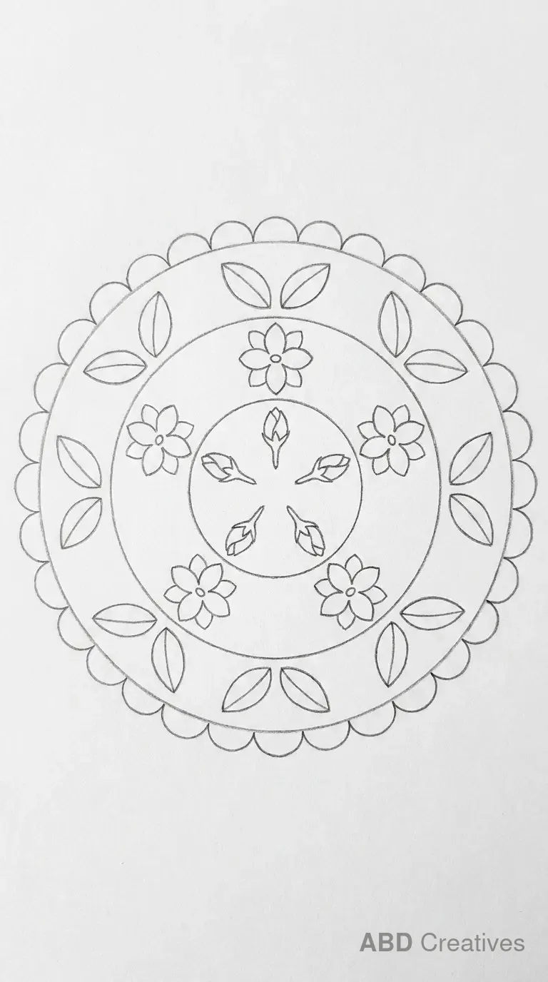 Jasmine Flower Mandala