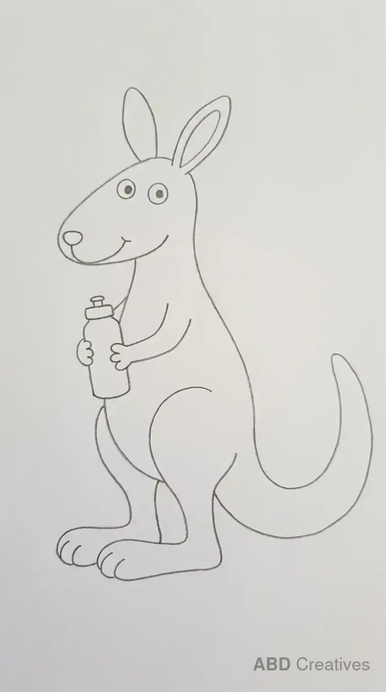 Kangaroo Drinking From a Water Bottle