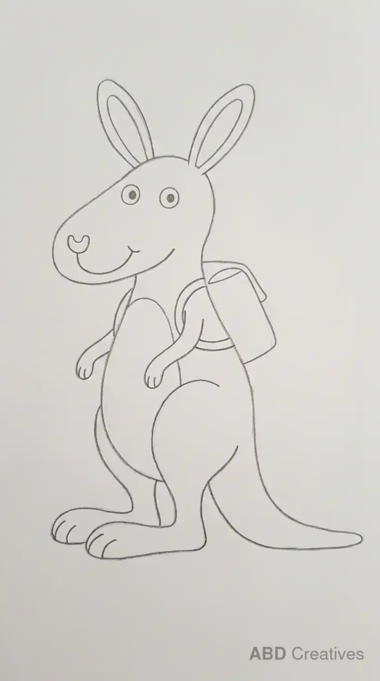 Kangaroo Wearing a Backpack