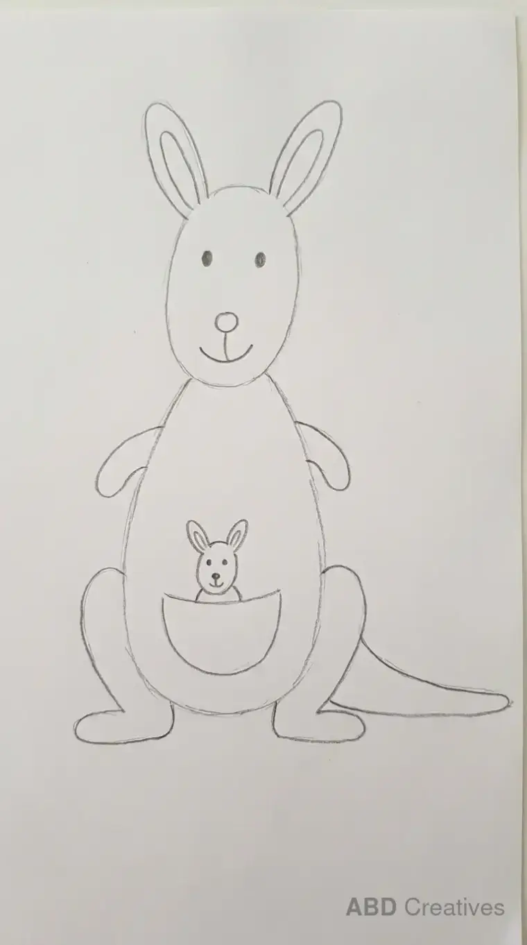Kangaroo With a Joey in Its Pouch