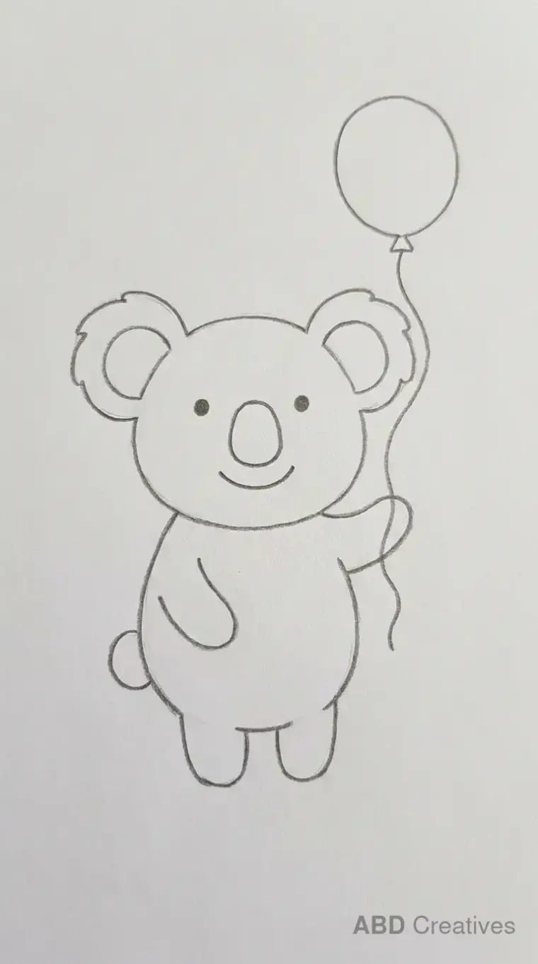 Koala Holding a Balloon