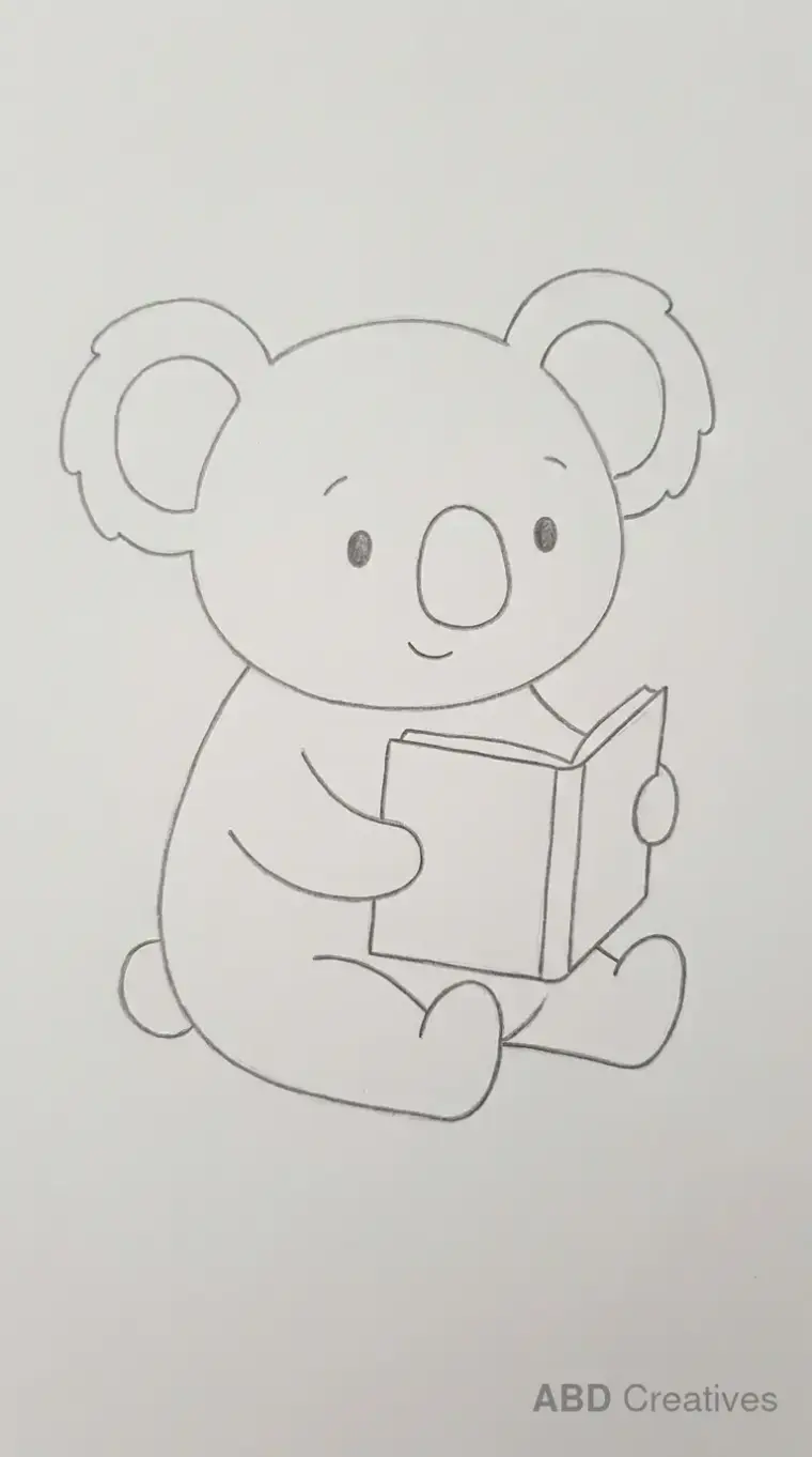 Koala Reading a Book