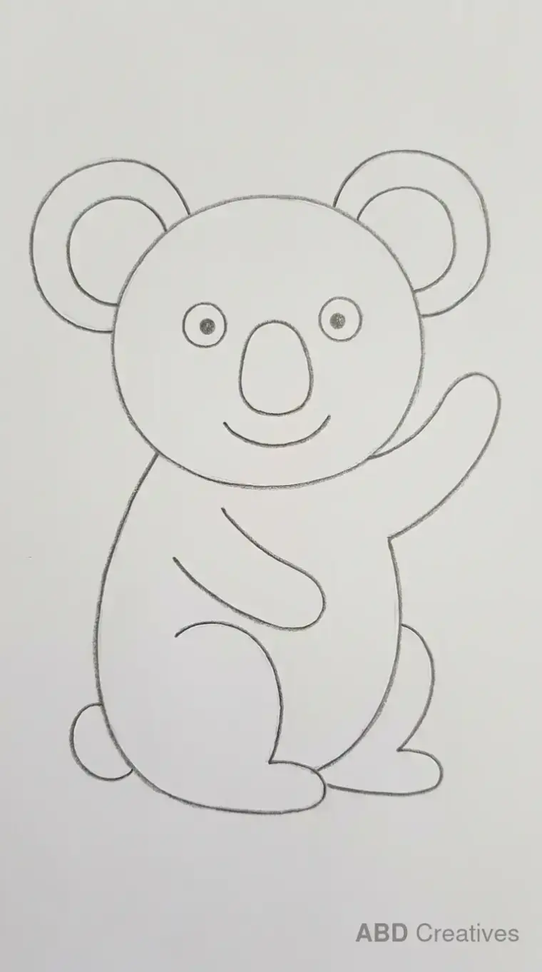 Koala Sitting and Waving