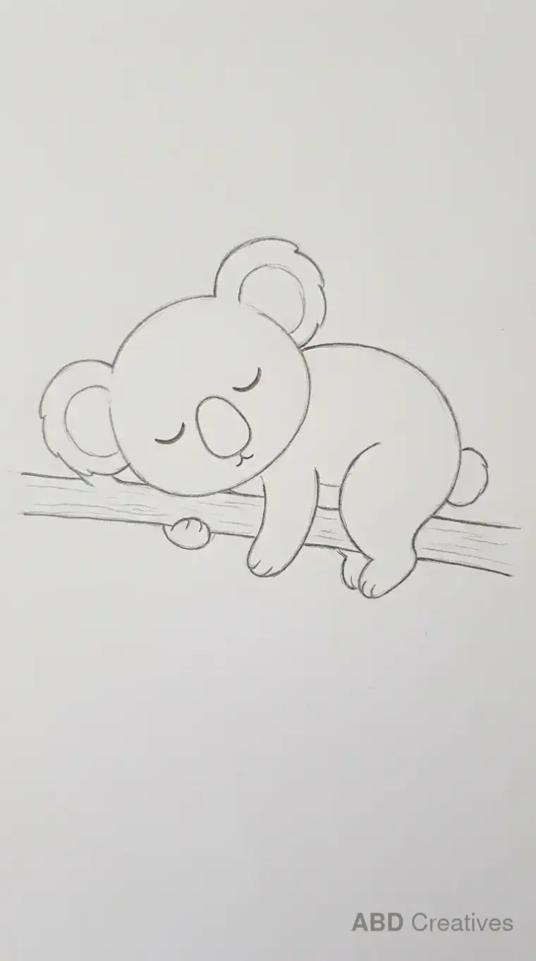 Koala Sleeping on a Branch
