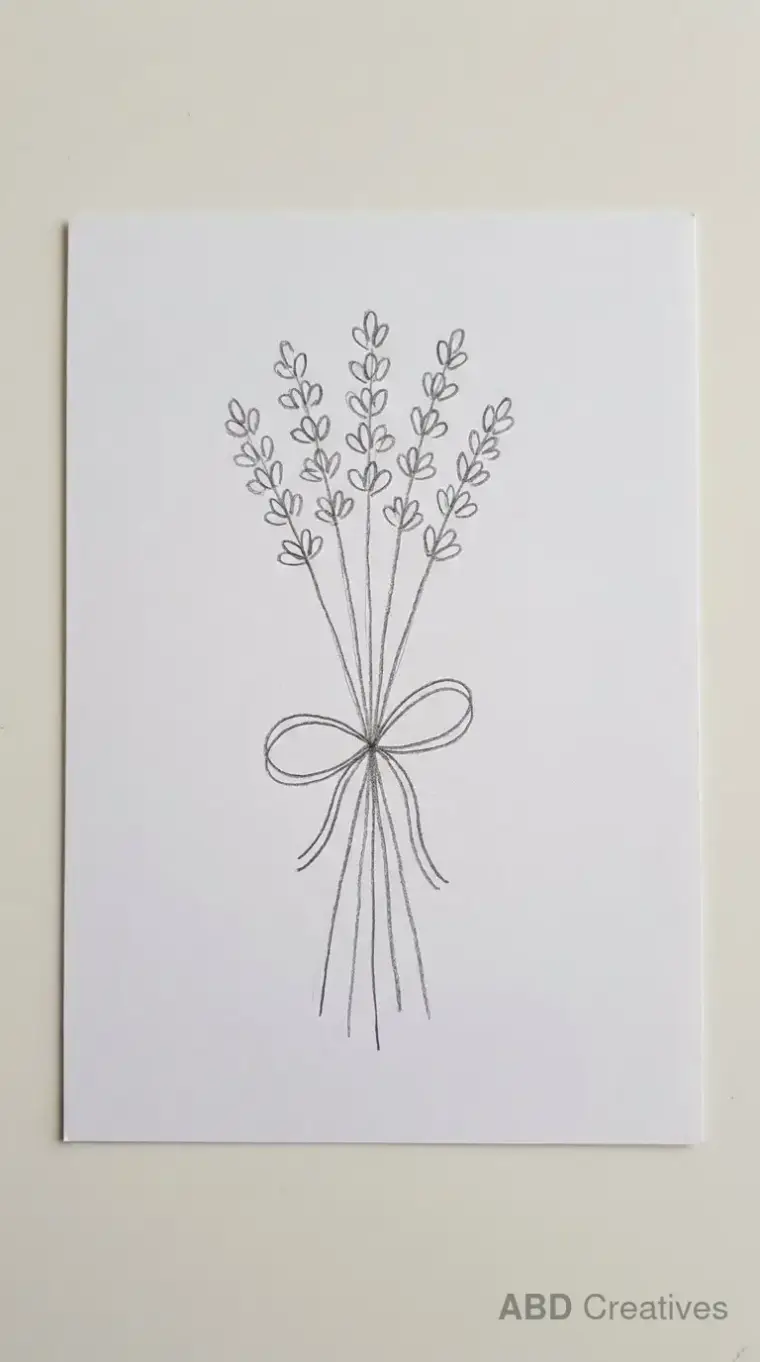 Lavender Bouquet Tied with a Bow