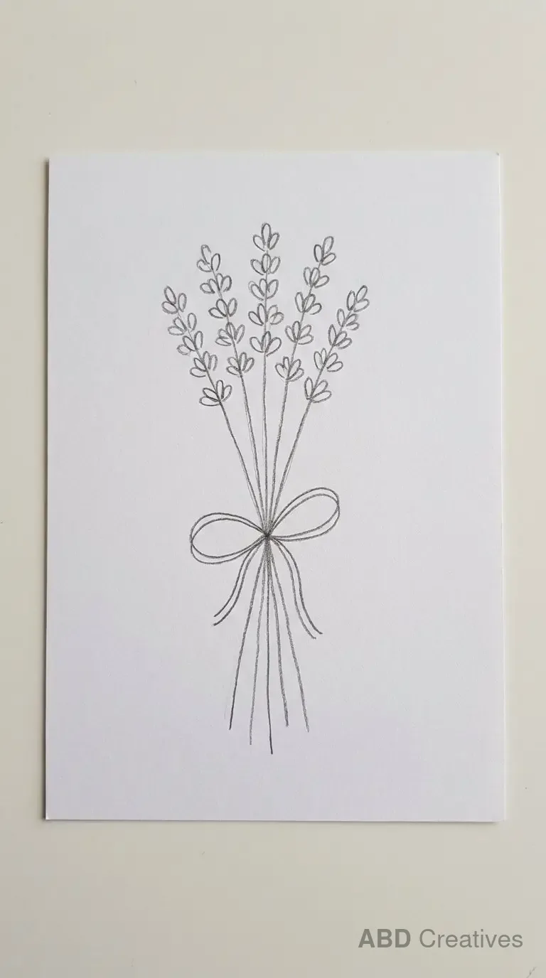 Lavender Bouquet Tied with a Bow