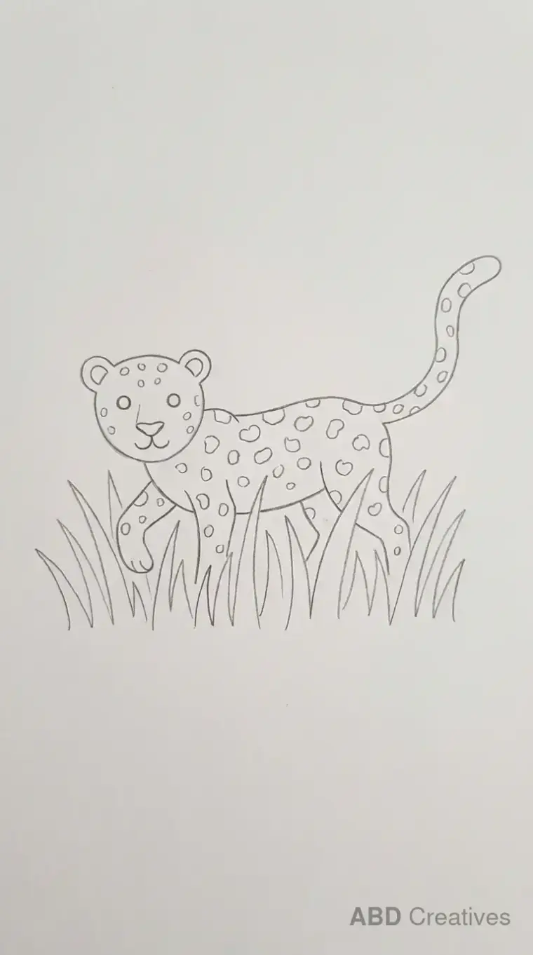 Leopard Walking Through Tall Grass