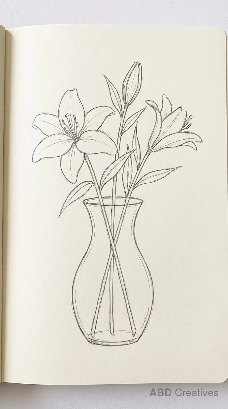 Lily Flowers in a Vase
