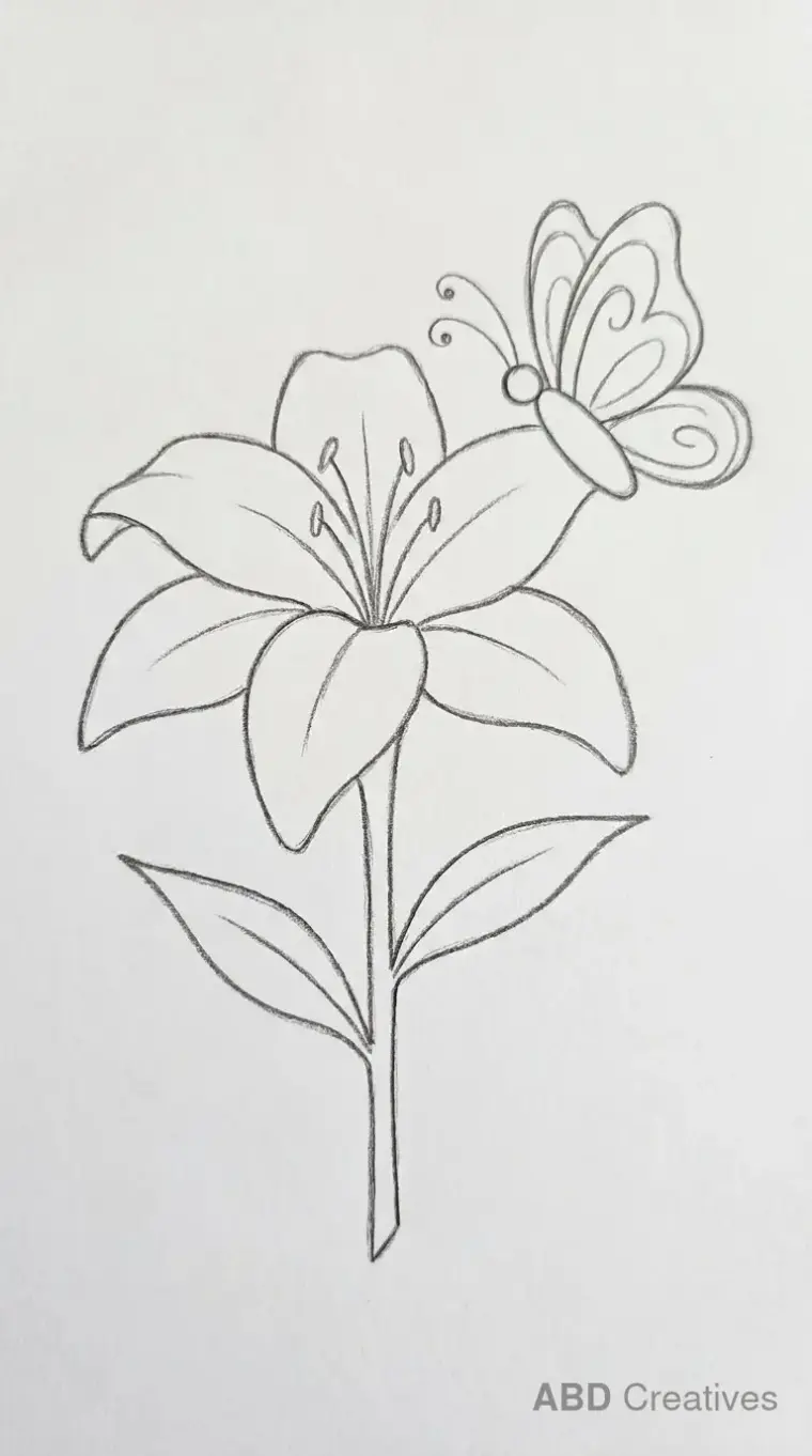Lily with a Butterfly