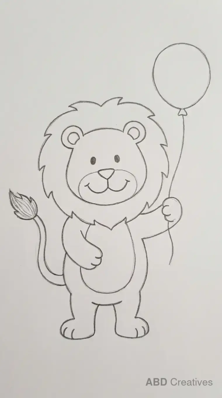Lion Holding a Balloon