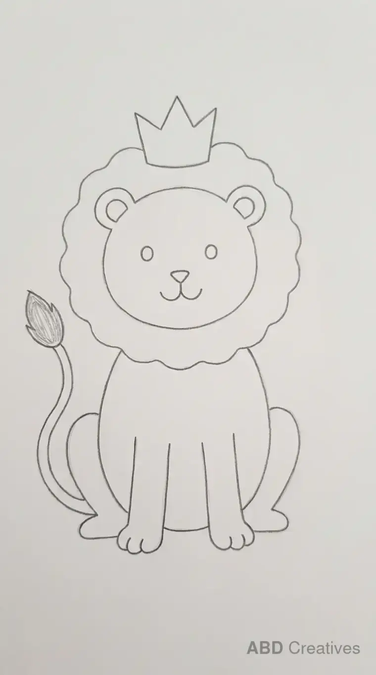 Lion Wearing a Crown
