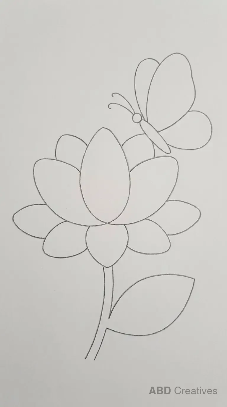 Lotus with a Butterfly