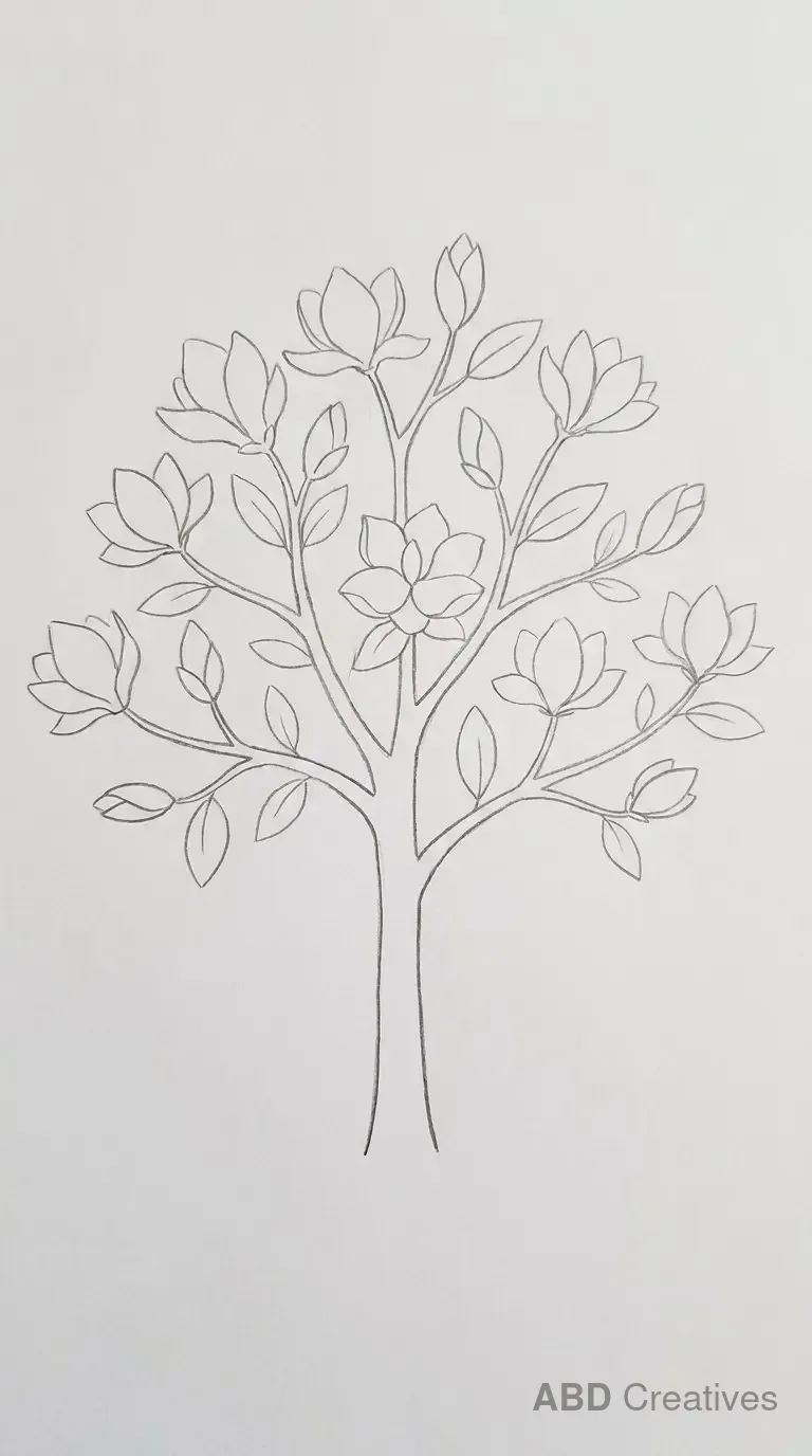 Magnolia Tree in Bloom