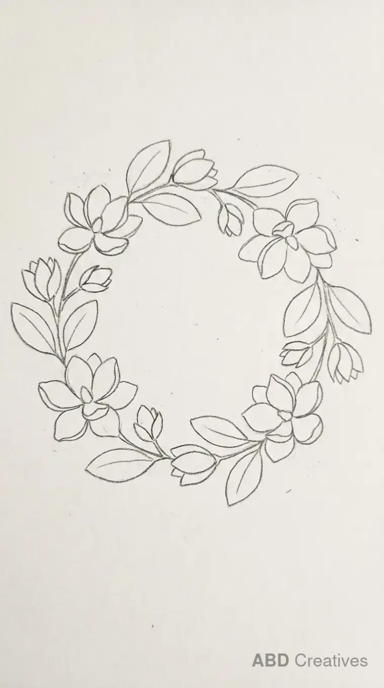 Magnolia Flower Wreath