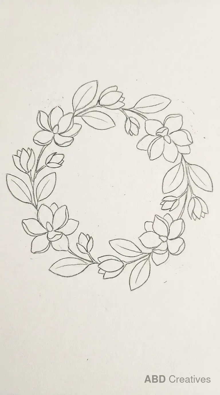 Magnolia Flower Wreath