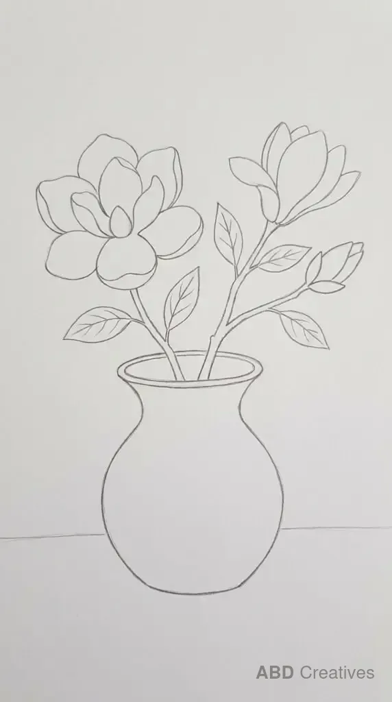 Magnolia Flowers in a Vase