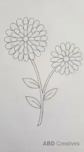 Two Marigolds on One Stem