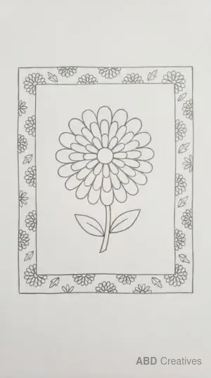 Marigold in a Decorative Frame