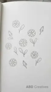 Scattered Marigold Flowers Page