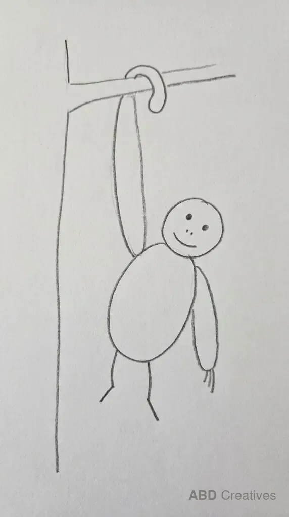 Easy Monkey Hanging by Its Tail