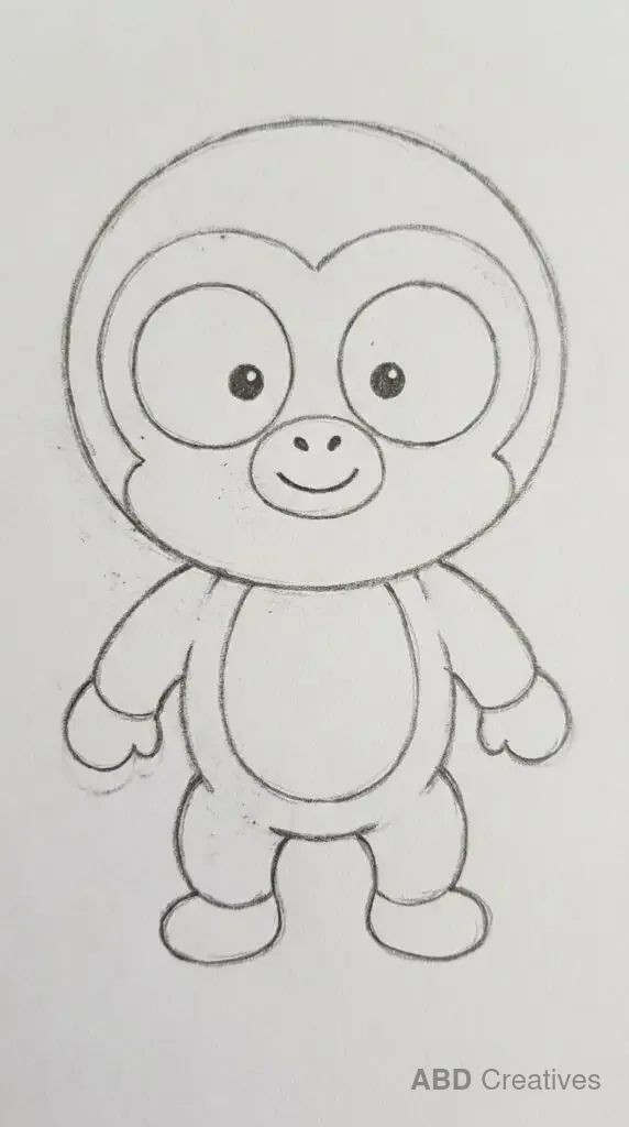 Big Eyed Monkey Standing
