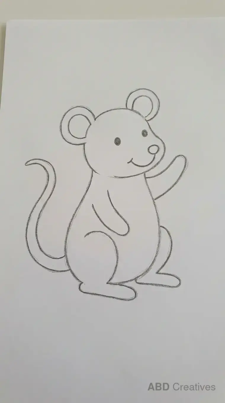 Mouse Waving Drawing