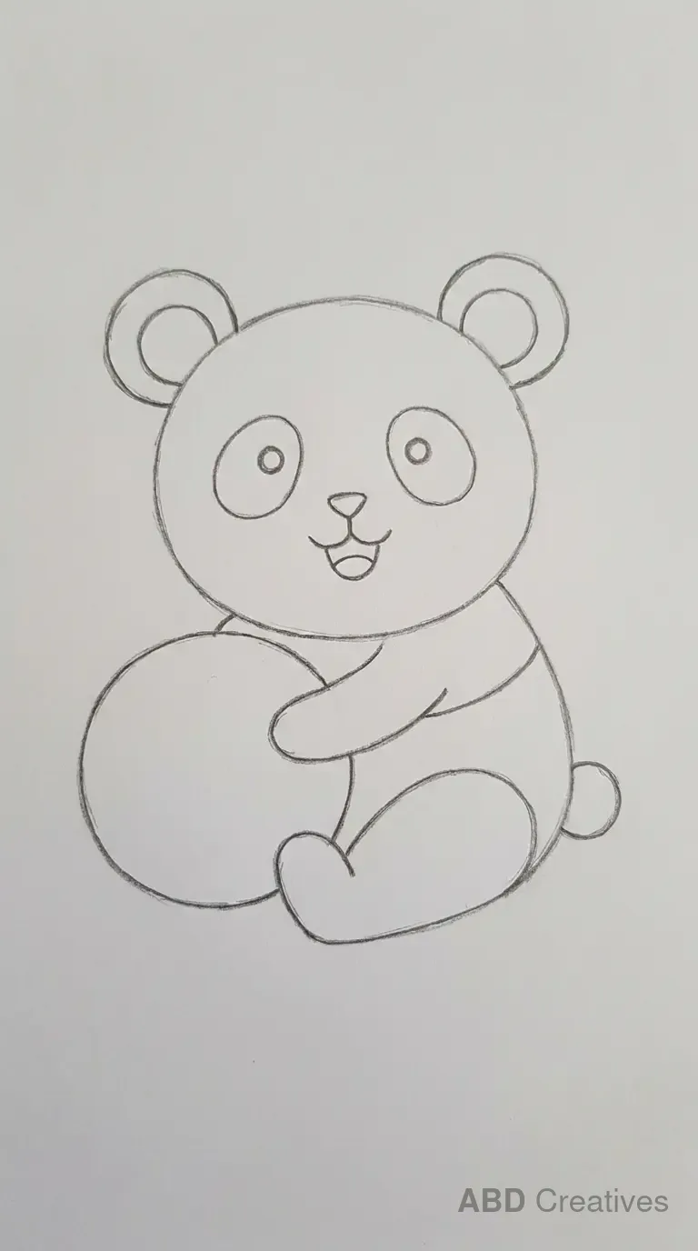 Panda Holding a Ball