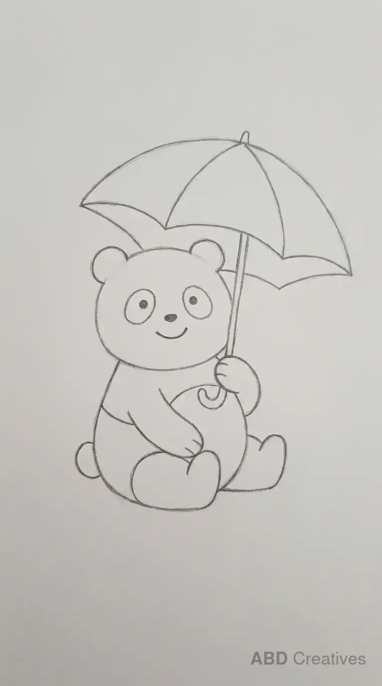 Panda Holding an Umbrella