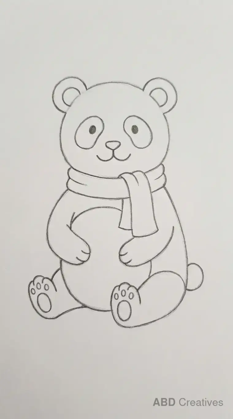 Panda Wearing a Scarf