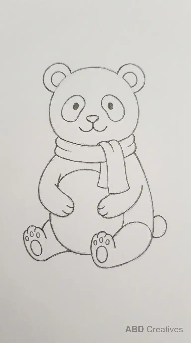Panda Wearing a Scarf