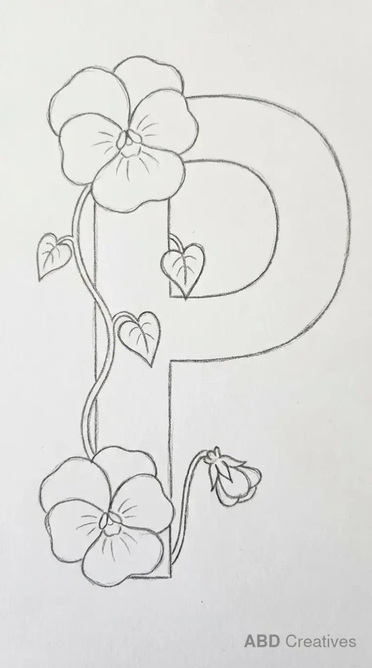 Pansy Decorating an Initial Letter