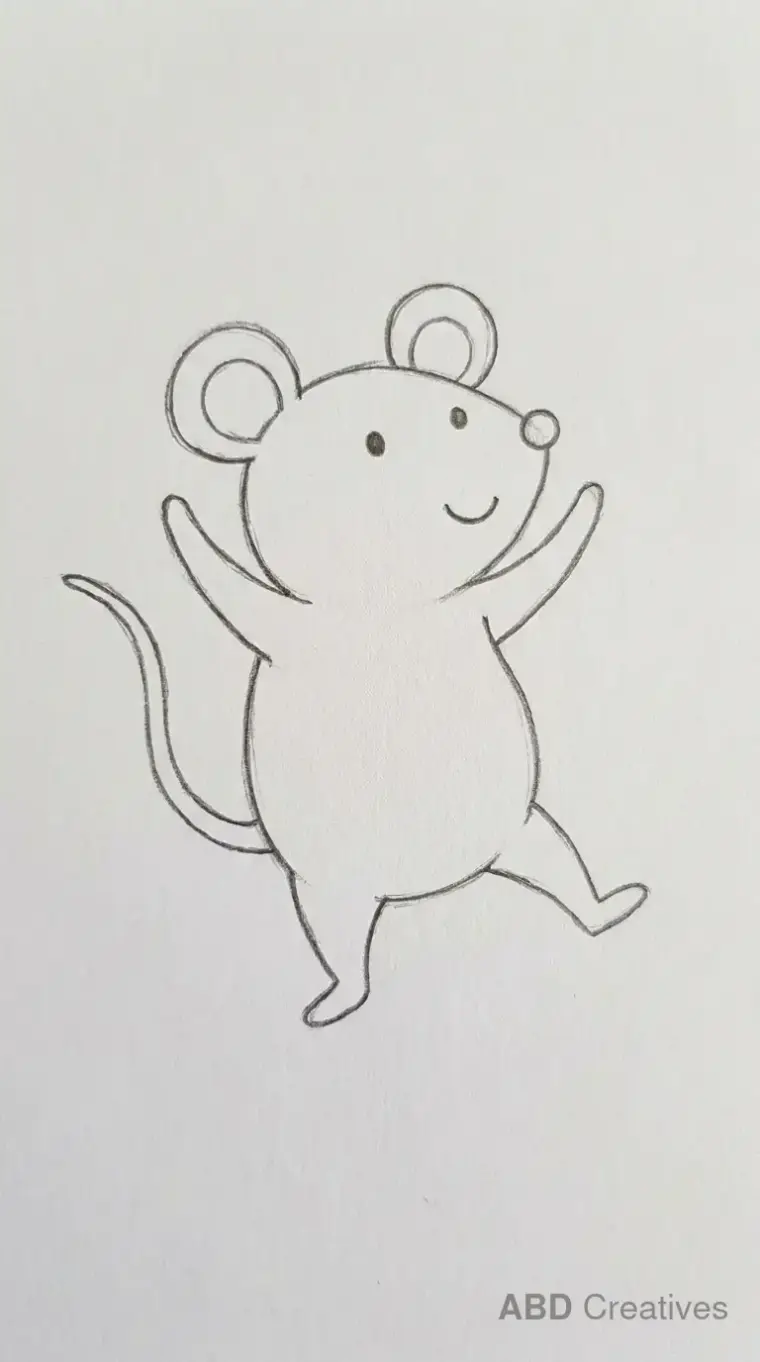 Dancing Mouse Pencil Drawing