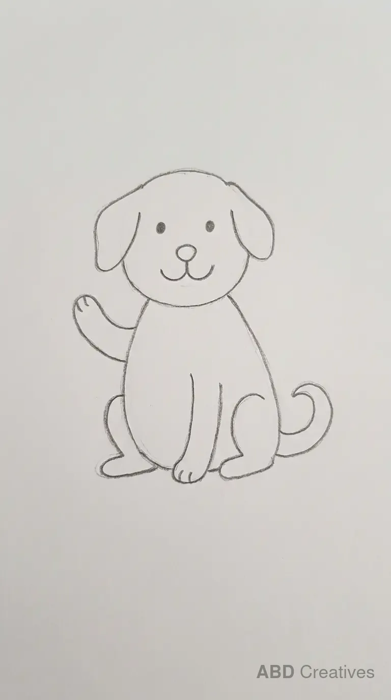 Dog Waving Its Paw