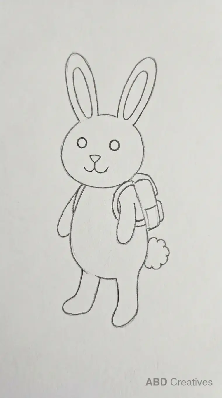 Bunny Wearing a Backpack