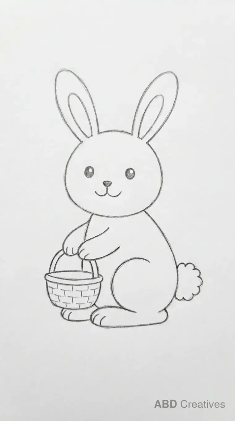 Bunny Holding a Basket