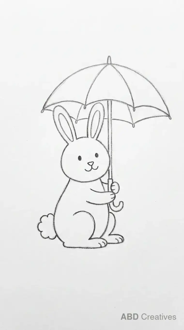 Bunny Holding an Umbrella