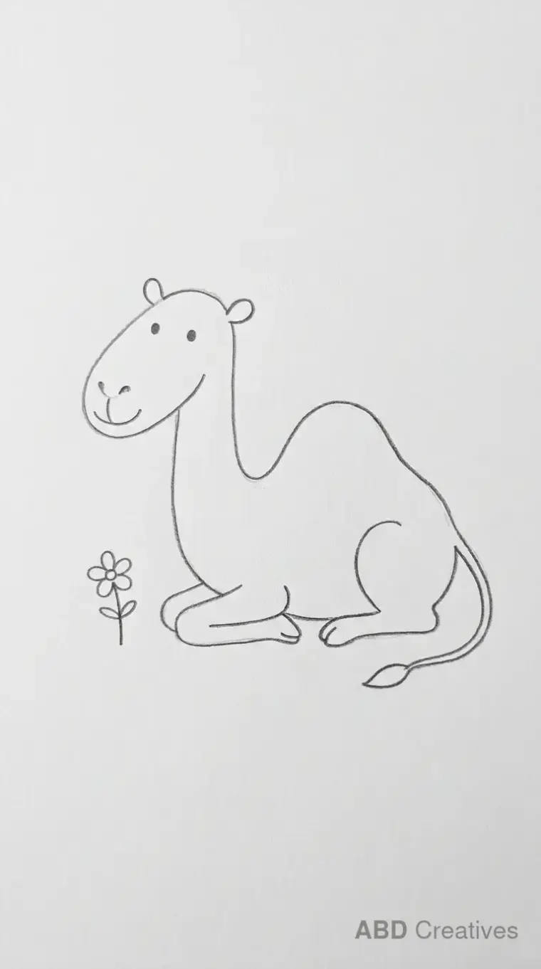 Pencil Drawing of a Camel