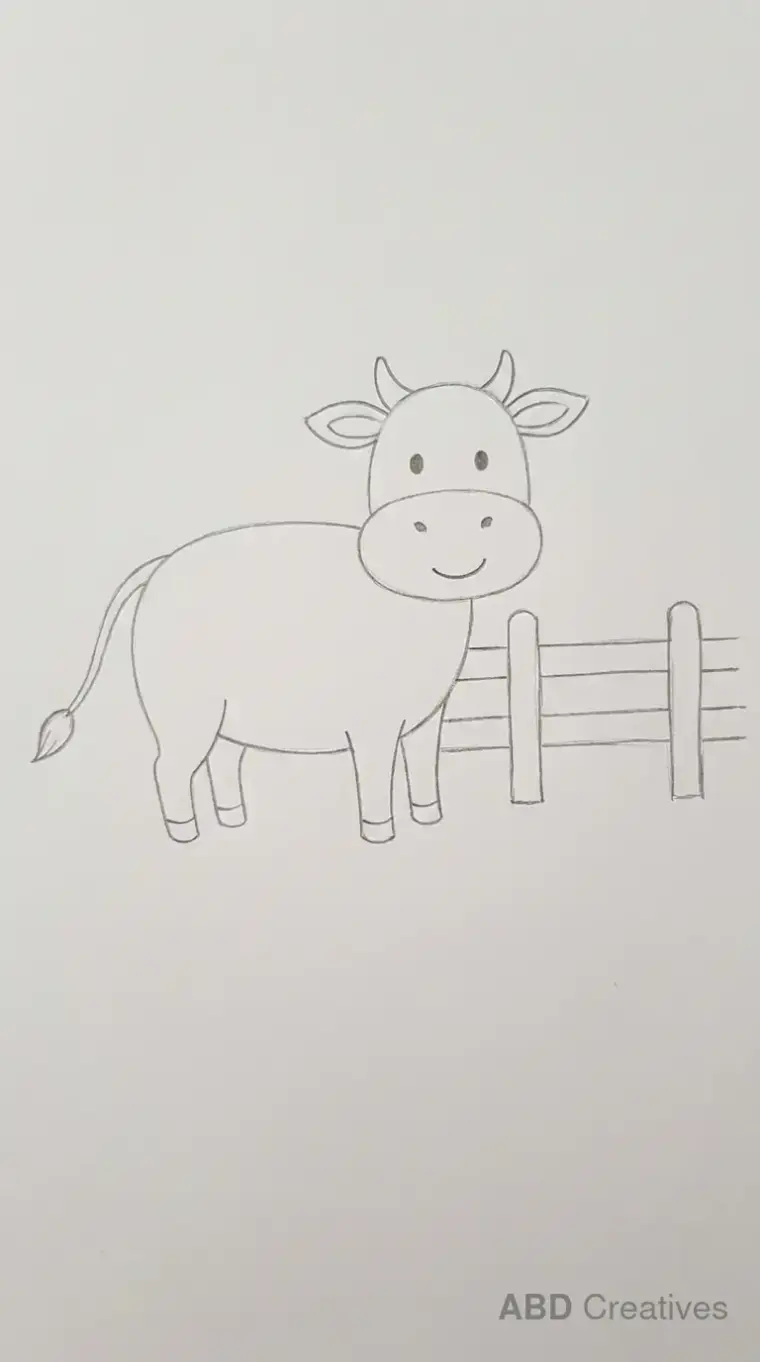 Cow Standing by a Fence
