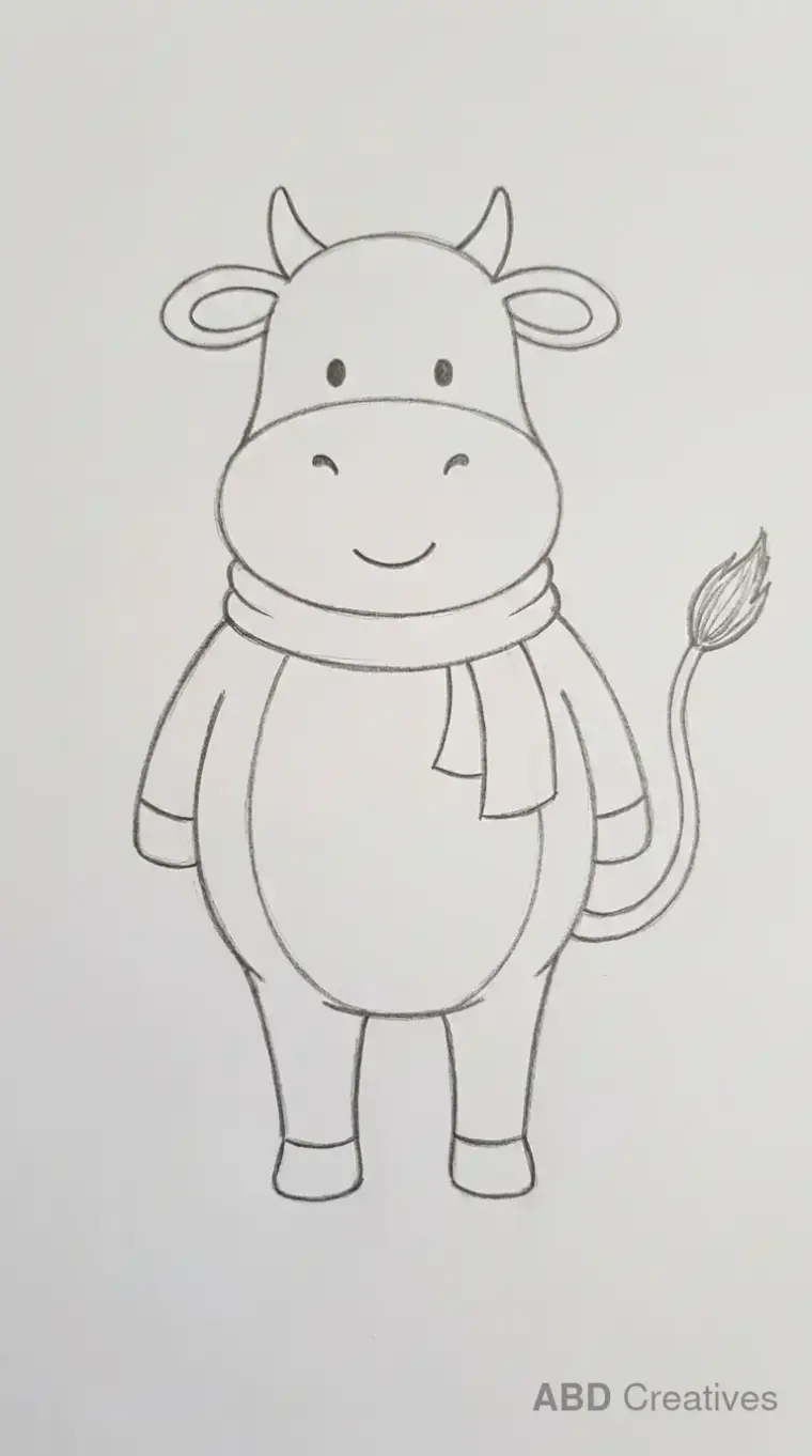 Cow Wearing a Scarf