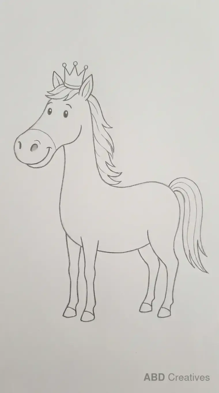 Horse Wearing a Crown
