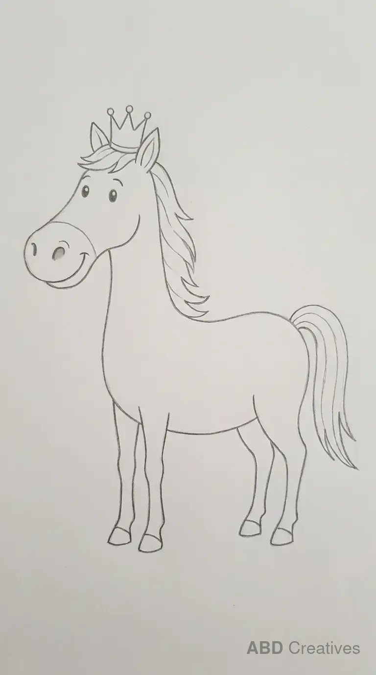 Horse Wearing a Crown