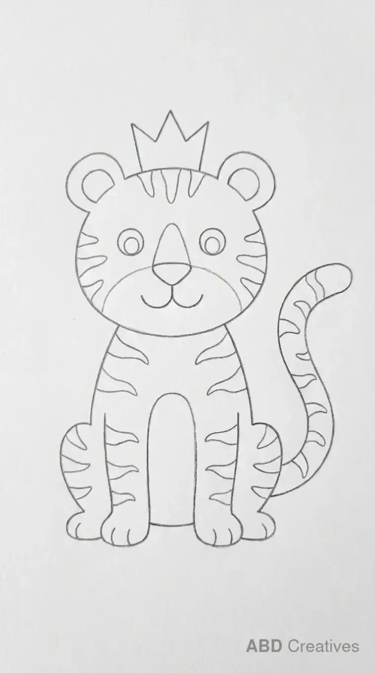 Tiger Wearing a Crown