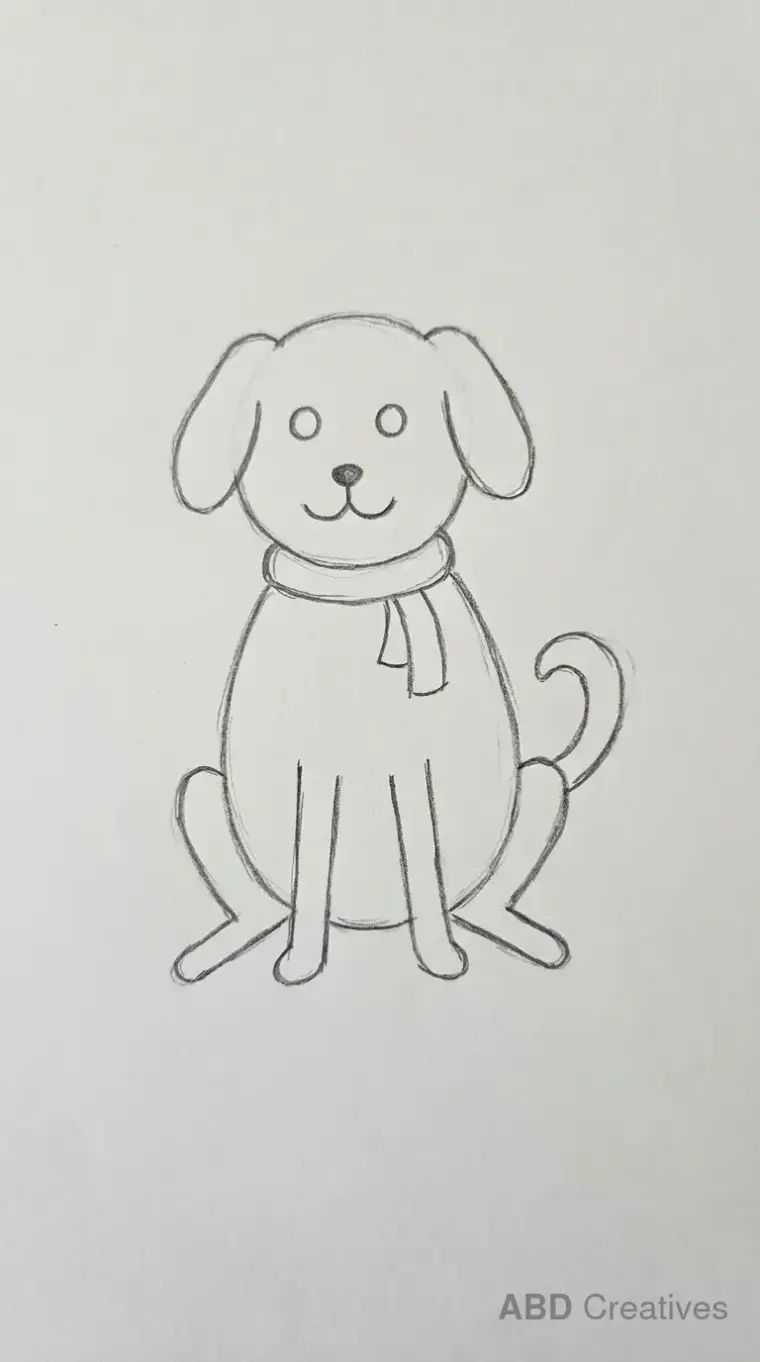 Dog Wearing a Scarf