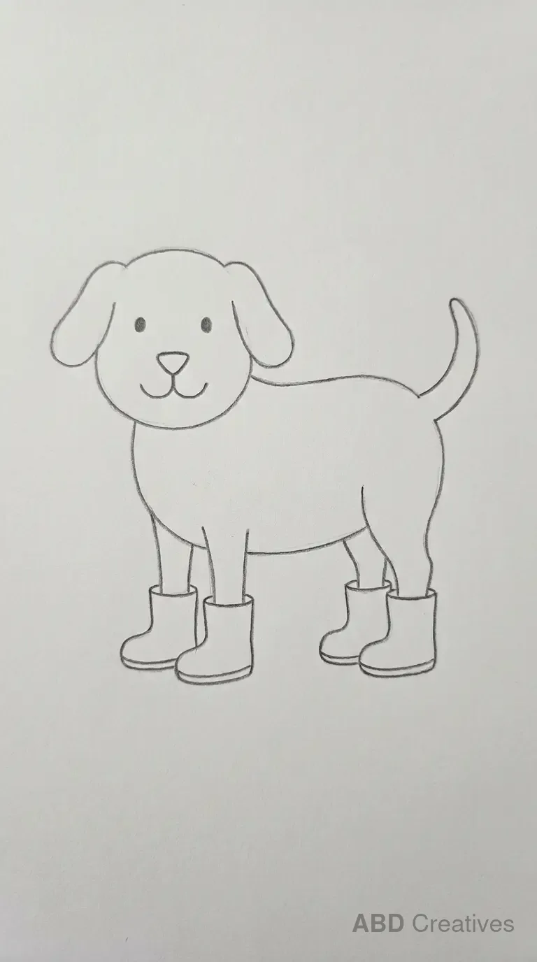 Dog Wearing Boots