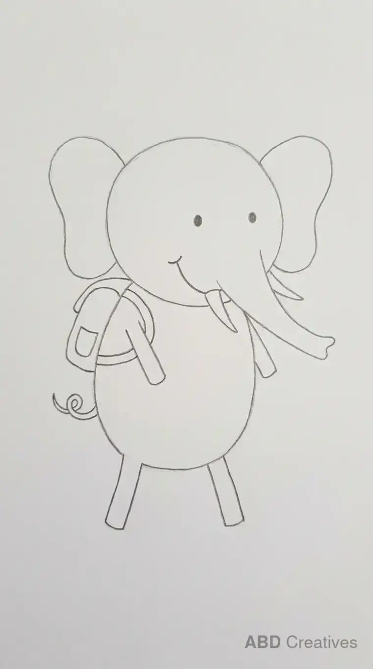 Elephant Wearing a Backpack