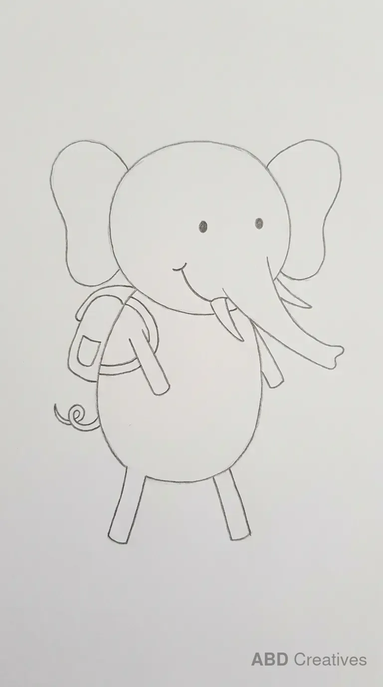 Elephant Wearing a Backpack