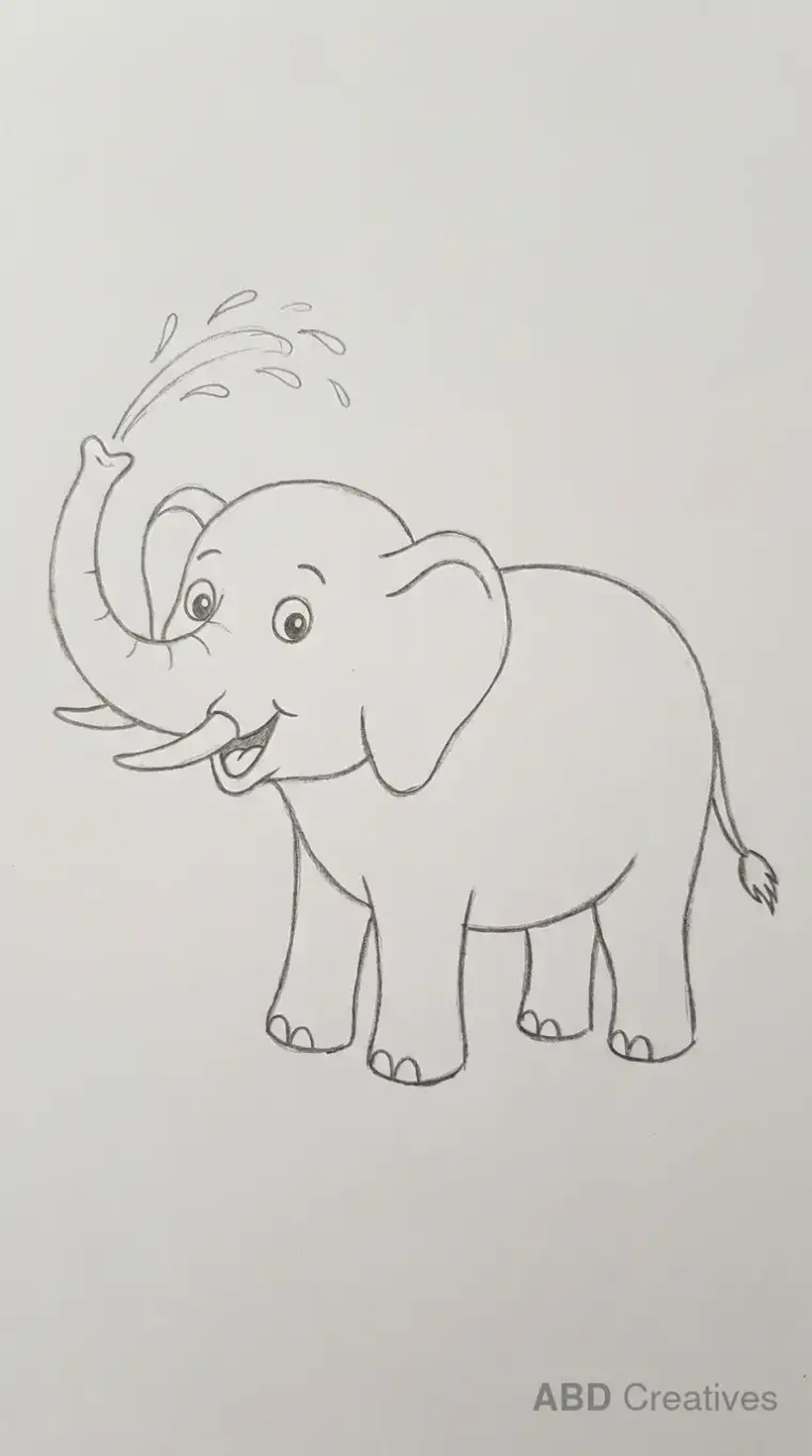 Elephant Spraying Water