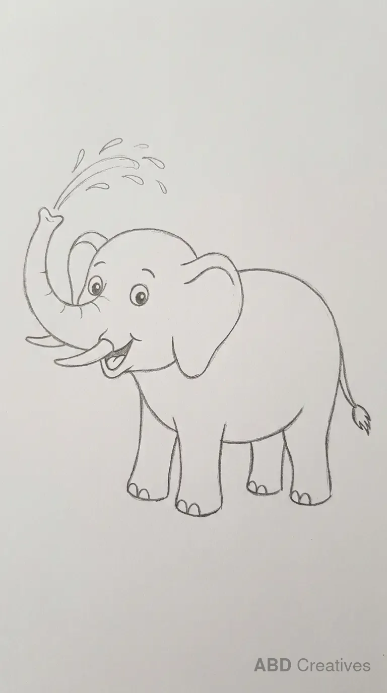 Elephant Spraying Water