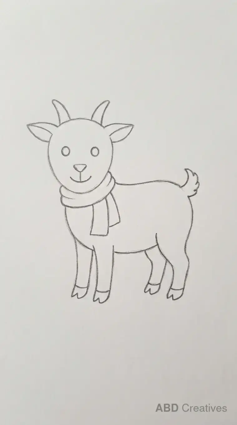 Goat Wearing a Scarf