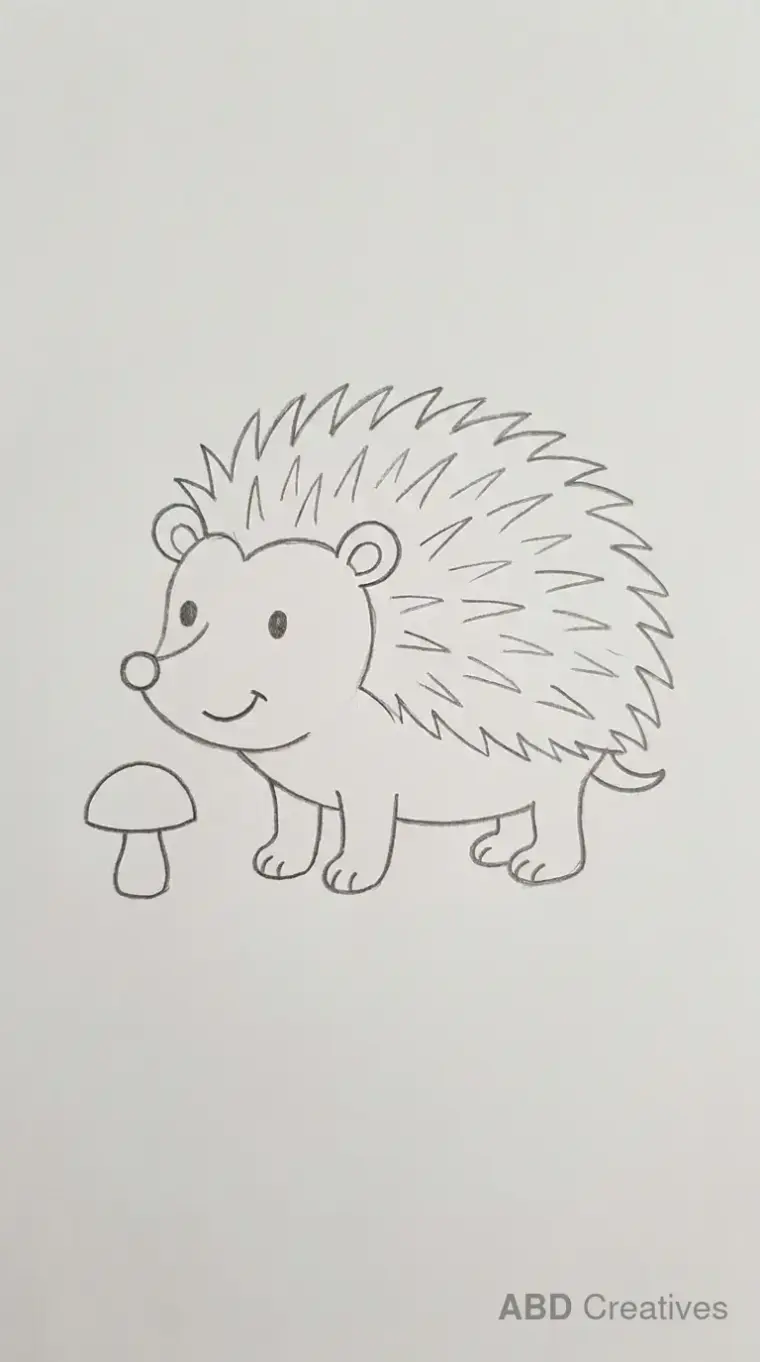 Hedgehog with a Mushroom